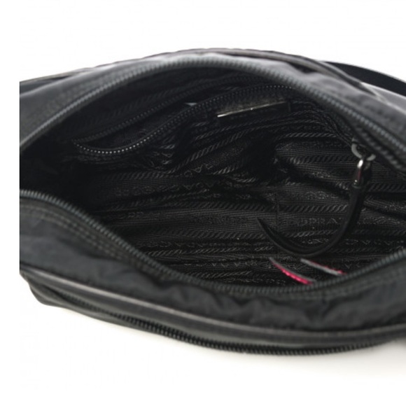 Prada Black Crossbody Nylon Studded Vela Shoulder Bag - Picture 5 of 9